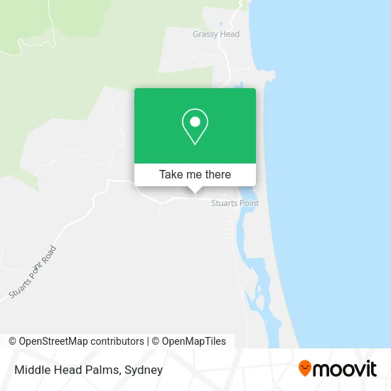 Middle Head Palms map