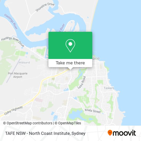 TAFE NSW - North Coast Institute map