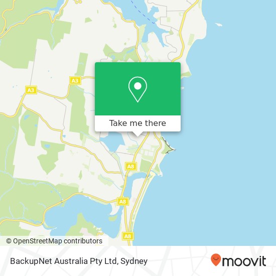Mapa BackupNet Australia Pty Ltd