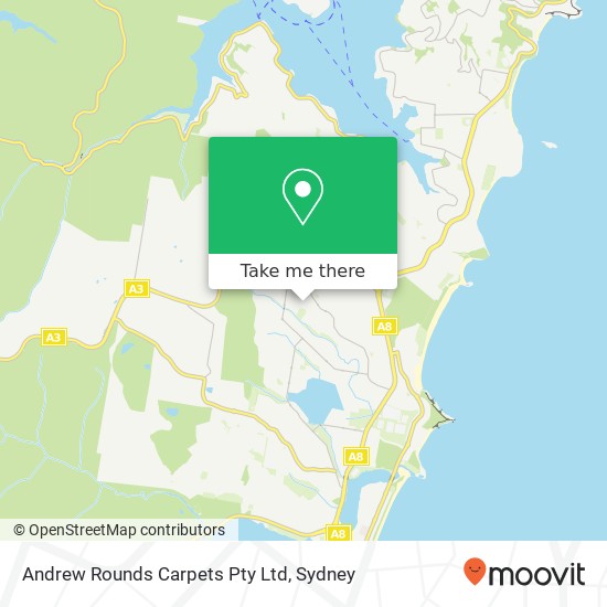 Mapa Andrew Rounds Carpets Pty Ltd