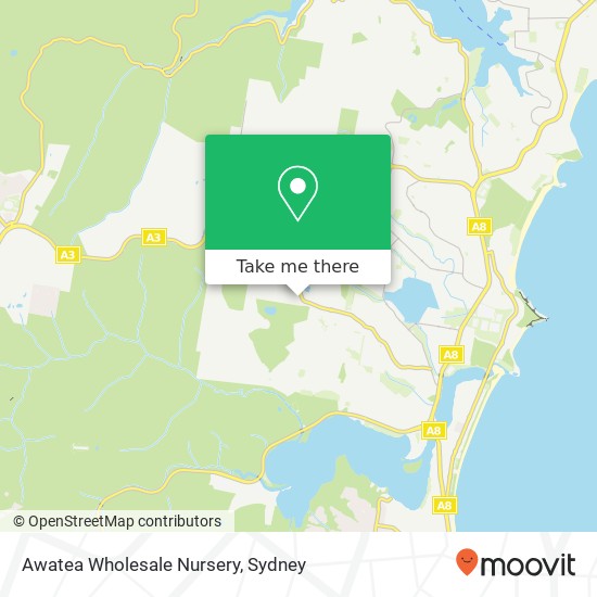 Awatea Wholesale Nursery map