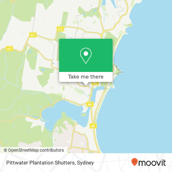 Pittwater Plantation Shutters map