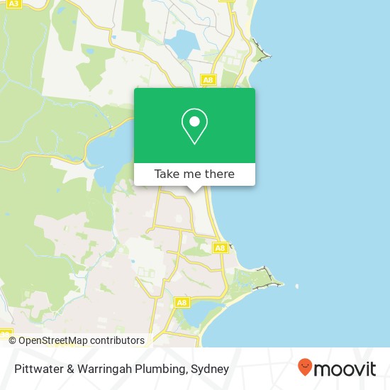 Mapa Pittwater & Warringah Plumbing