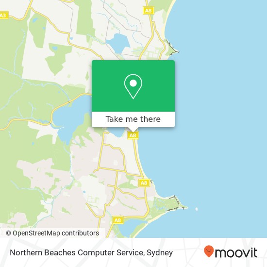 Northern Beaches Computer Service map
