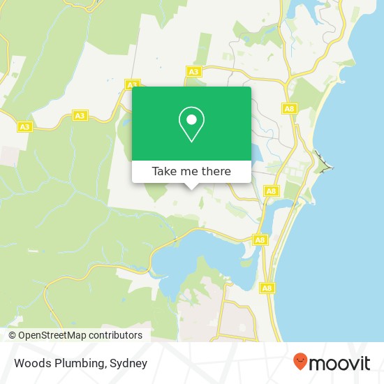 Mapa Woods Plumbing