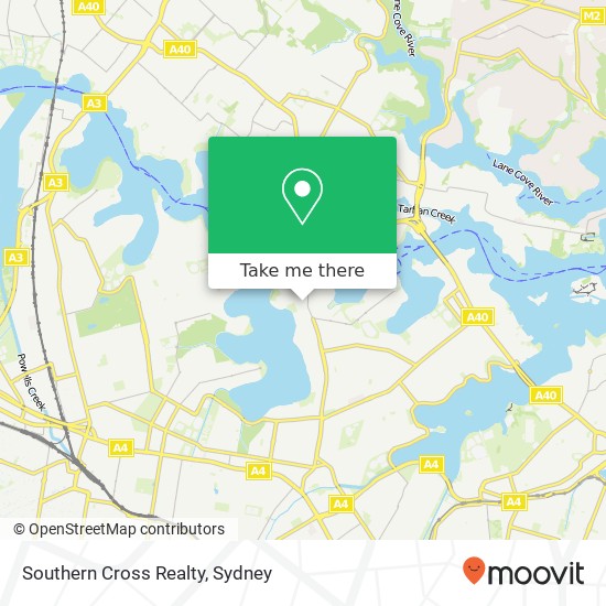 Southern Cross Realty map