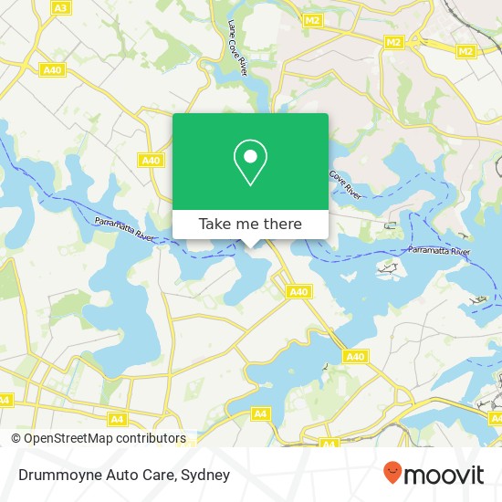 Drummoyne Auto Care map