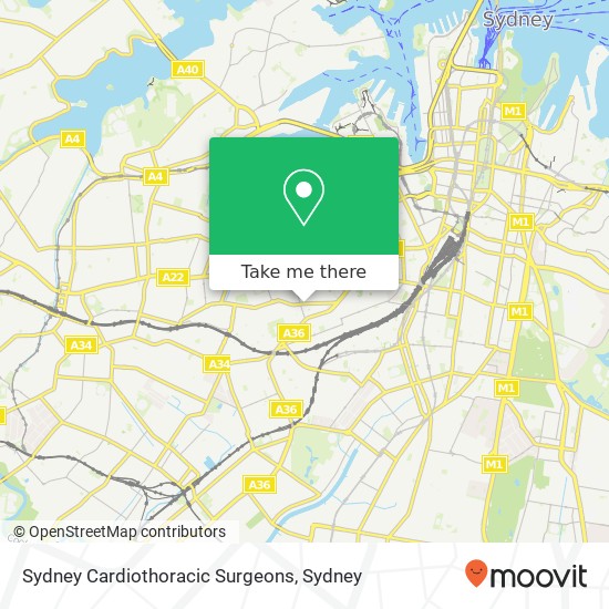 Sydney Cardiothoracic Surgeons map