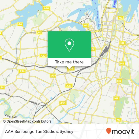 Mapa AAA Sunlounge Tan Studios