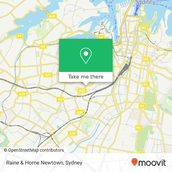 Mapa Raine & Horne Newtown