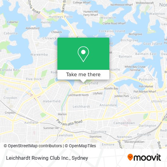 Leichhardt Rowing Club Inc. map