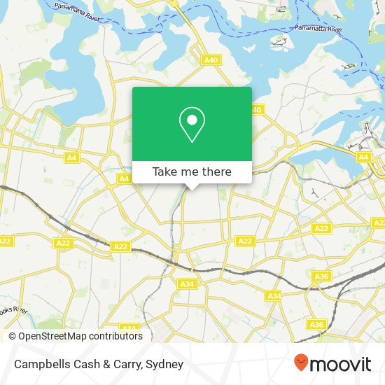 Mapa Campbells Cash & Carry