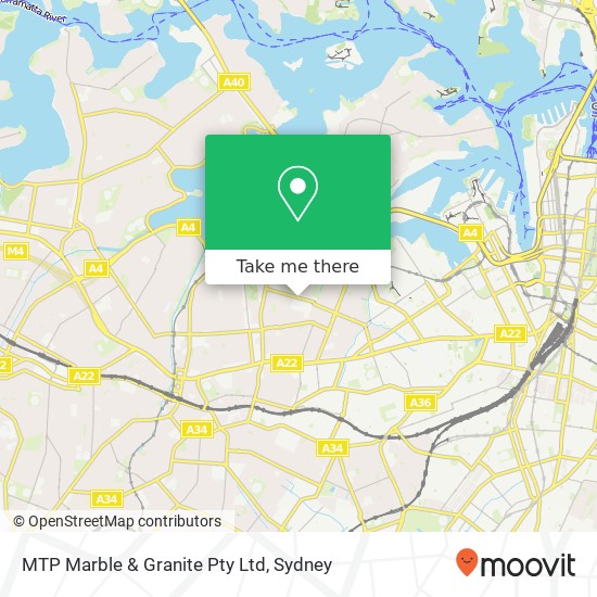 MTP Marble & Granite Pty Ltd map