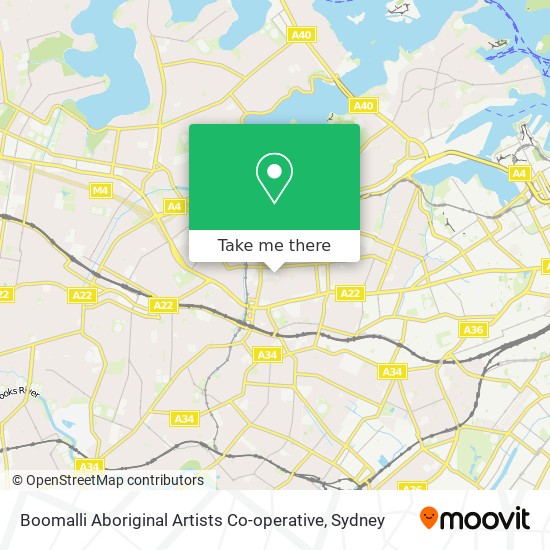 Boomalli Aboriginal Artists Co-operative map