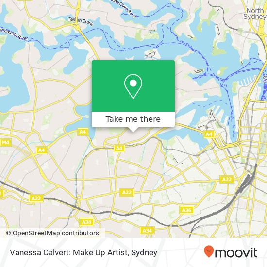 Vanessa Calvert: Make Up Artist map