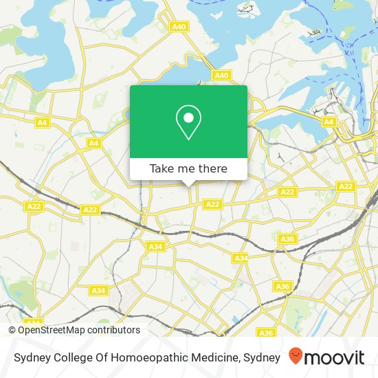 Mapa Sydney College Of Homoeopathic Medicine