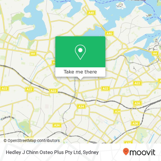 Mapa Hedley J Chinn Osteo Plus Pty Ltd