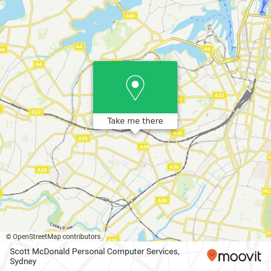 Mapa Scott McDonald Personal Computer Services