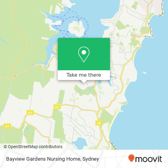 Mapa Bayview Gardens Nursing Home