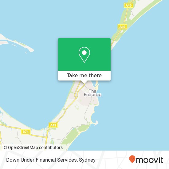 Down Under Financial Services map