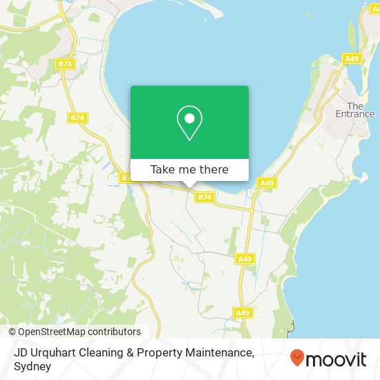 Mapa JD Urquhart Cleaning & Property Maintenance
