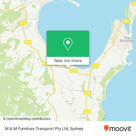 Mapa M & M Furniture Transport Pty Ltd