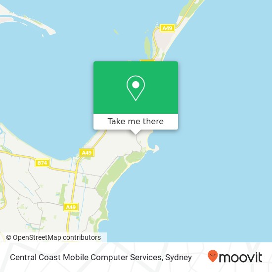 Mapa Central Coast Mobile Computer Services