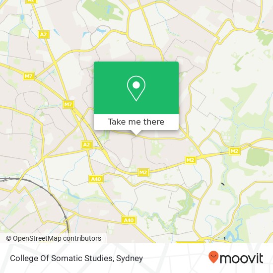 College Of Somatic Studies map