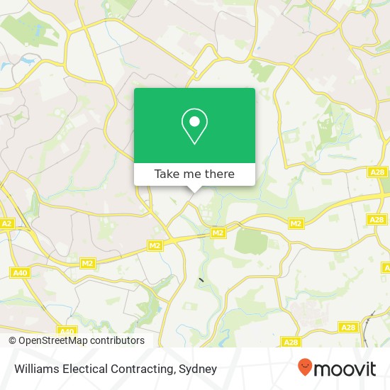 Mapa Williams Electical Contracting