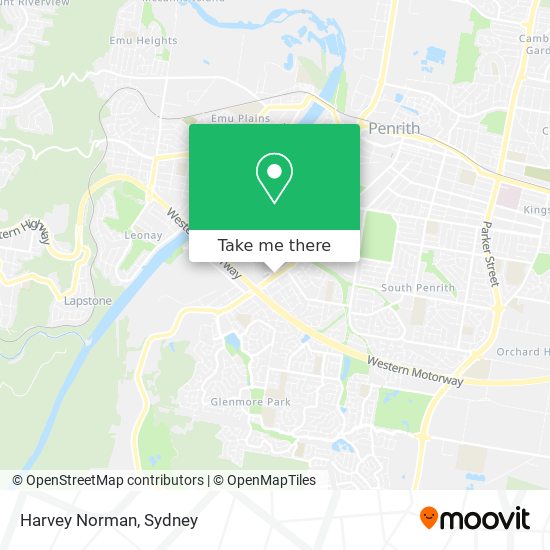 Mapa Harvey Norman
