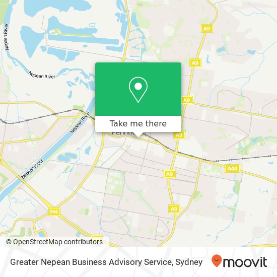 Greater Nepean Business Advisory Service map