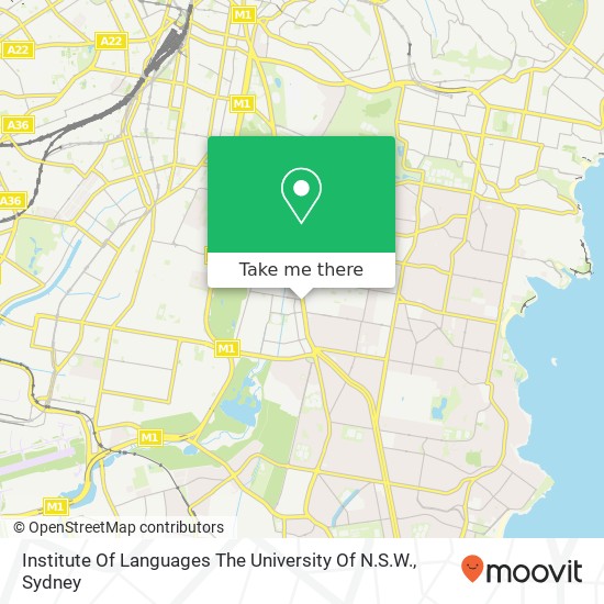Institute Of Languages The University Of N.S.W. map
