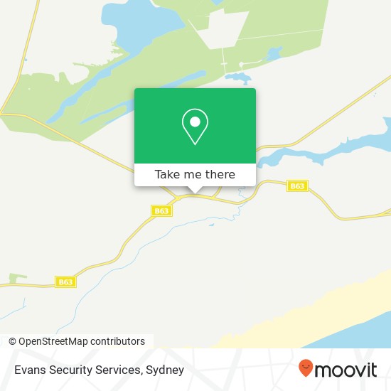 Mapa Evans Security Services