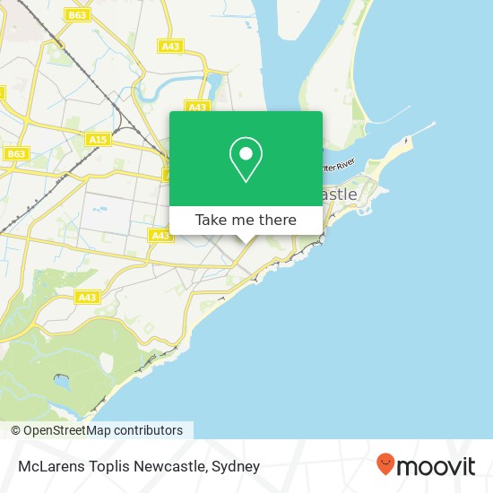 McLarens Toplis Newcastle map