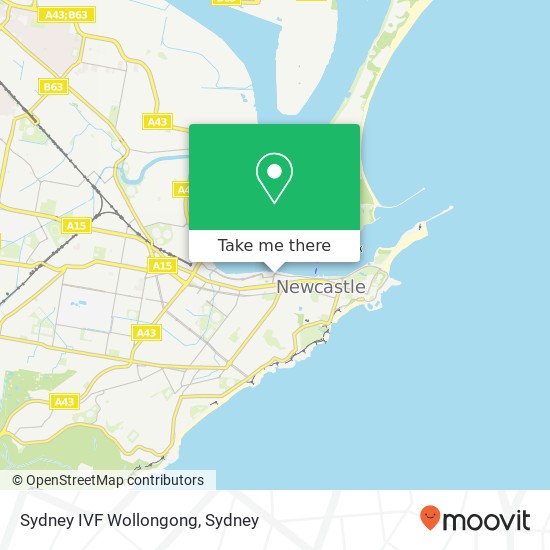 Mapa Sydney IVF Wollongong