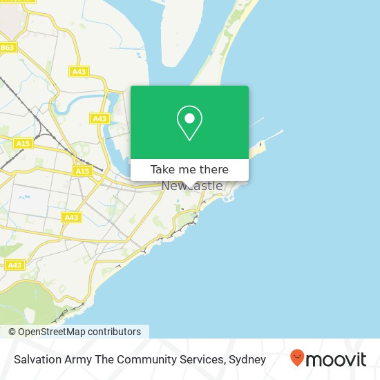 Salvation Army The Community Services map