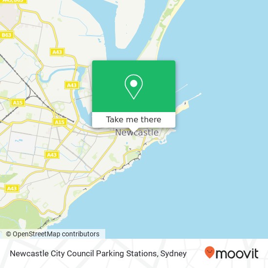 Newcastle City Council Parking Stations map