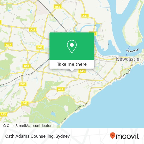 Cath Adams Counselling map