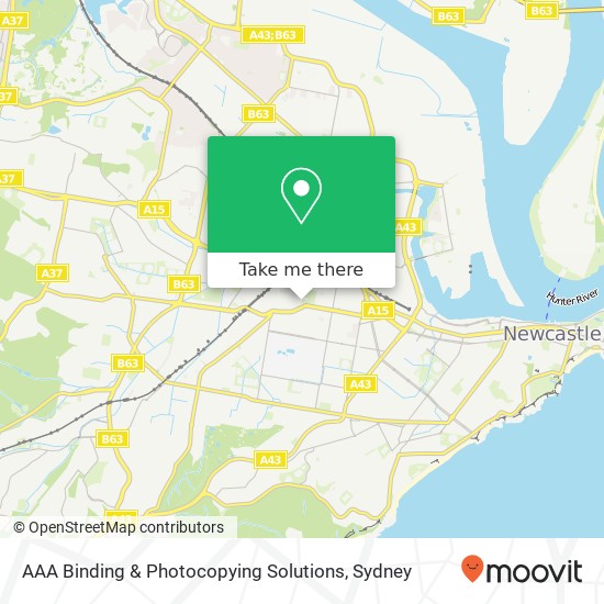 AAA Binding & Photocopying Solutions map