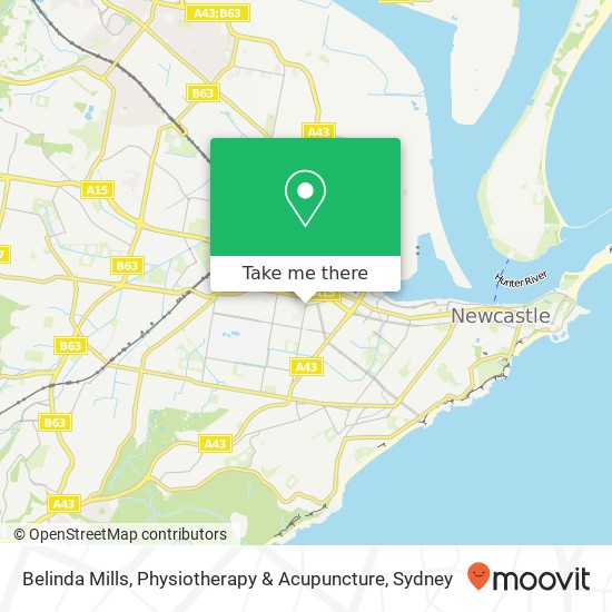 Belinda Mills, Physiotherapy & Acupuncture map