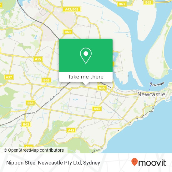 Nippon Steel Newcastle Pty Ltd map