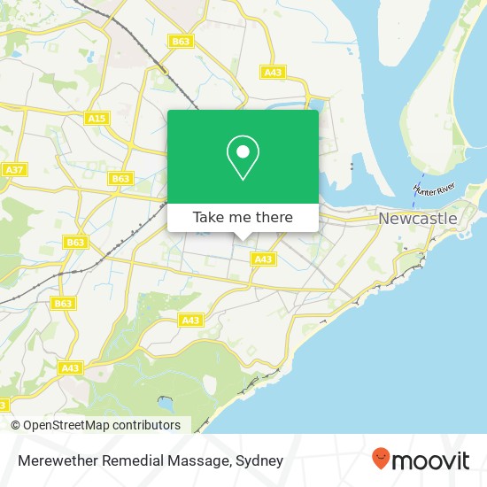 Mapa Merewether Remedial Massage