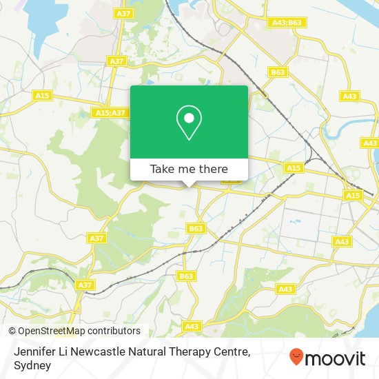 Mapa Jennifer Li Newcastle Natural Therapy Centre