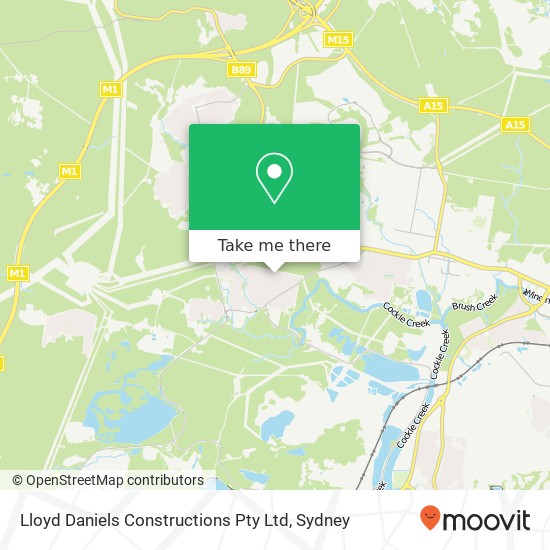 Mapa Lloyd Daniels Constructions Pty Ltd
