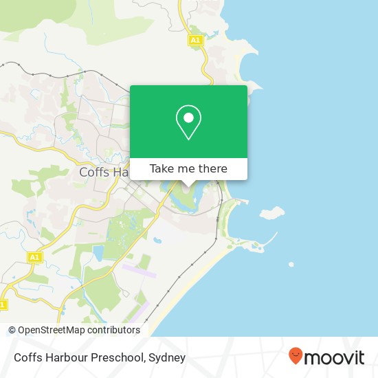 Mapa Coffs Harbour Preschool