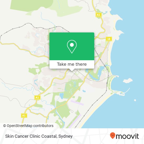 Skin Cancer Clinic Coastal map