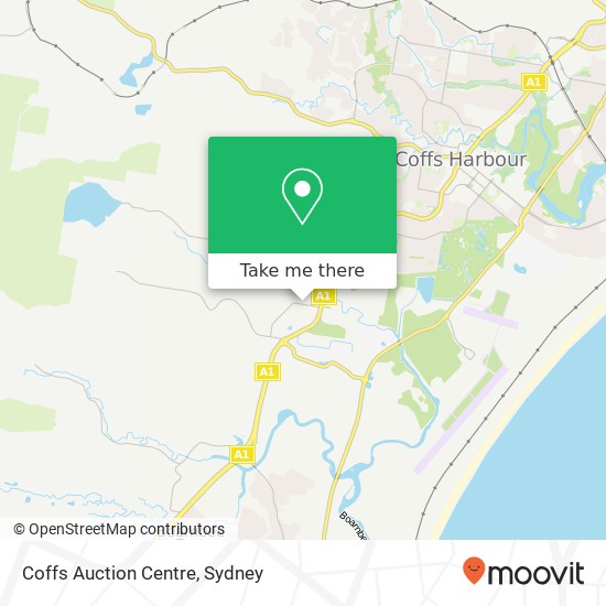 Coffs Auction Centre map