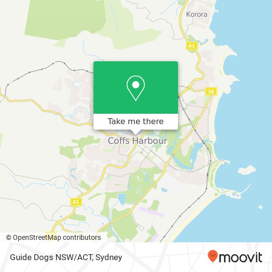 Guide Dogs NSW/ACT map
