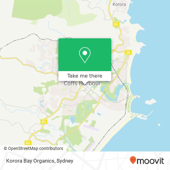 Korora Bay Organics map