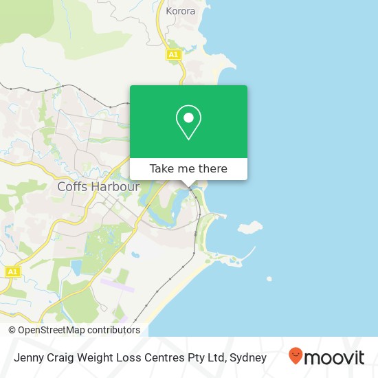 Mapa Jenny Craig Weight Loss Centres Pty Ltd